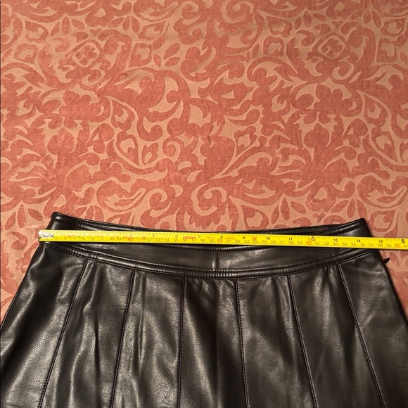 Pilcro black faux Leather Pleated Mini Skirt - Picture 6 of 8